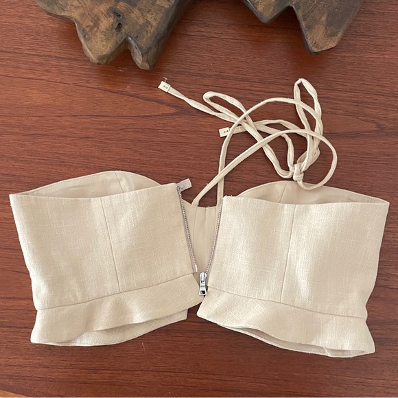 Addy Linen Twill Halter Topnude - Picture 7 of 7